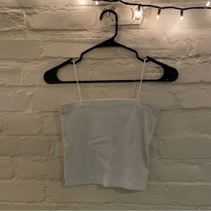 american eagle | white flat neck tank